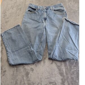 Anchor Blue Original Baggy Wide Leg Jeans Men's 32x34 Light Wash Y2K Skater